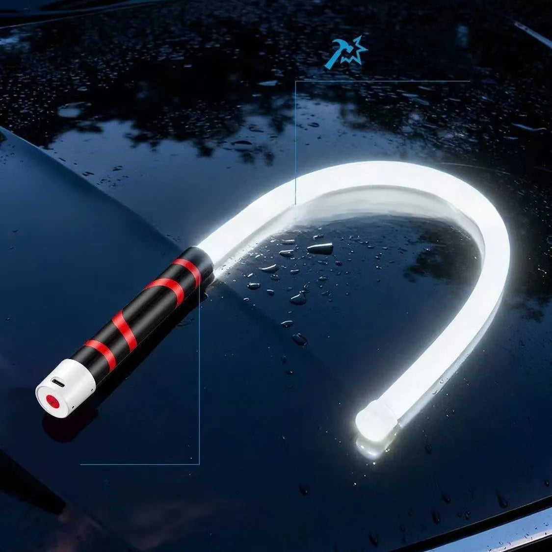 Bendable LED Flashlight with Type-C Charging – Flexible Rechargeable Work Light